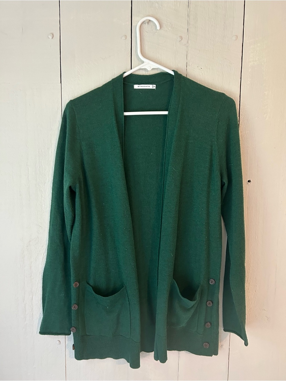 Staccato Green Open-Front Cardigan